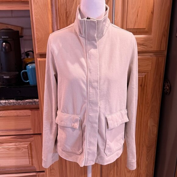 Patagonia Roaming Layering Shirt Jacket Medium Creme Zip/Snap EUC - Picture 2 of 14